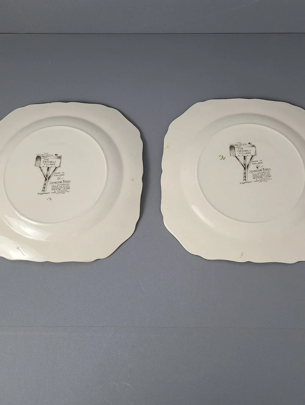 Johnson Brothers Friendly Village The Covered Bridge Salad Plates- Set of 2